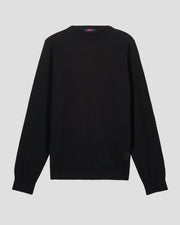 Pull en maille col rond Noir Hadrien