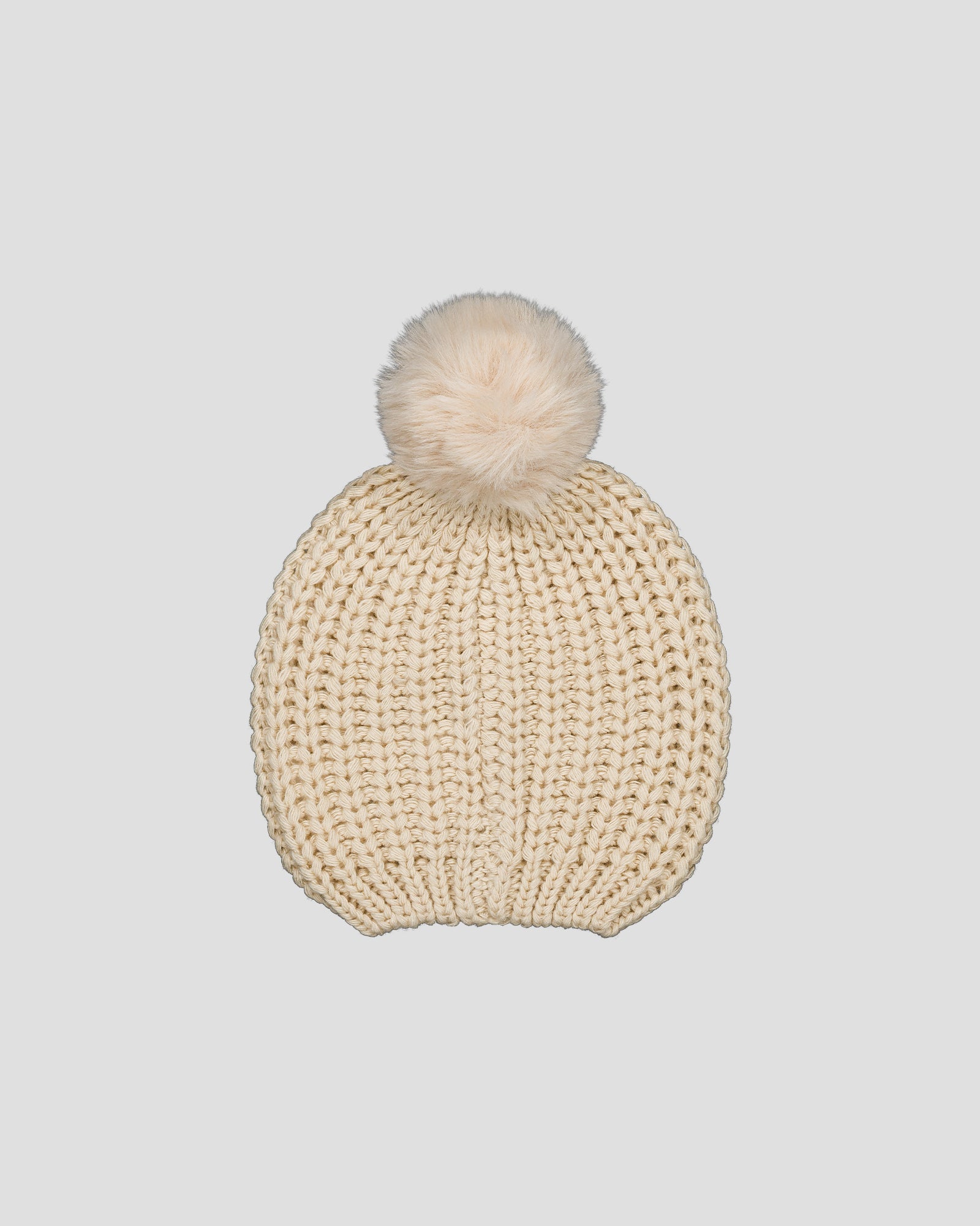 Bonnet à pompons Naturel Langley