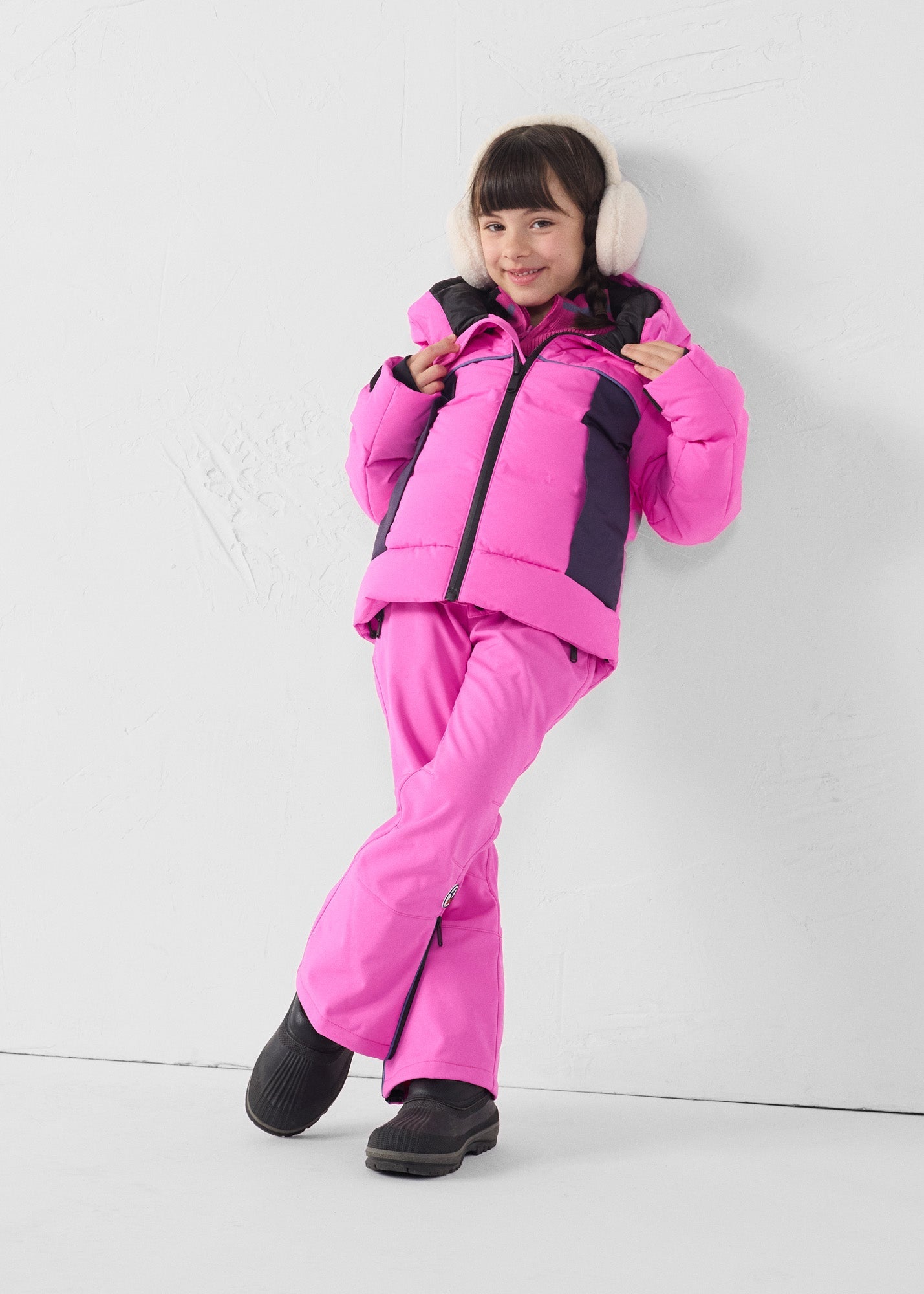Doudoune ski enfant Grand froid Rose électrique Cembros