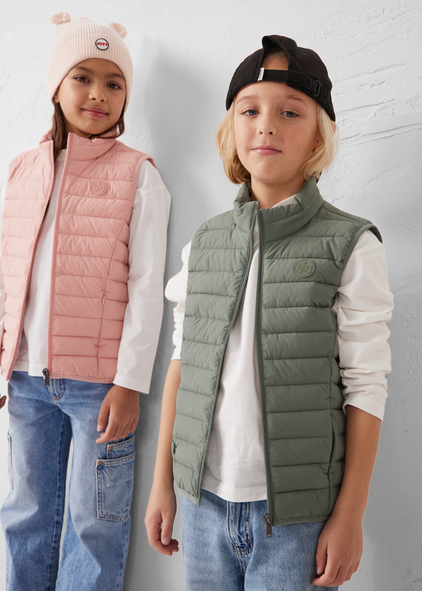 Doudoune enfant sans manches stretch Vert sauge Soan