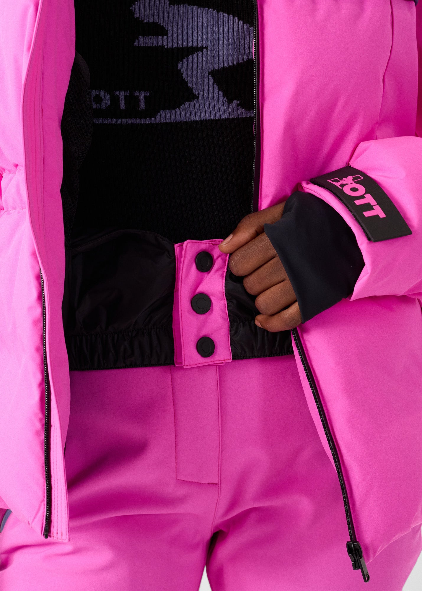 Doudoune ski Grand froid Rose électrique Soldanelle