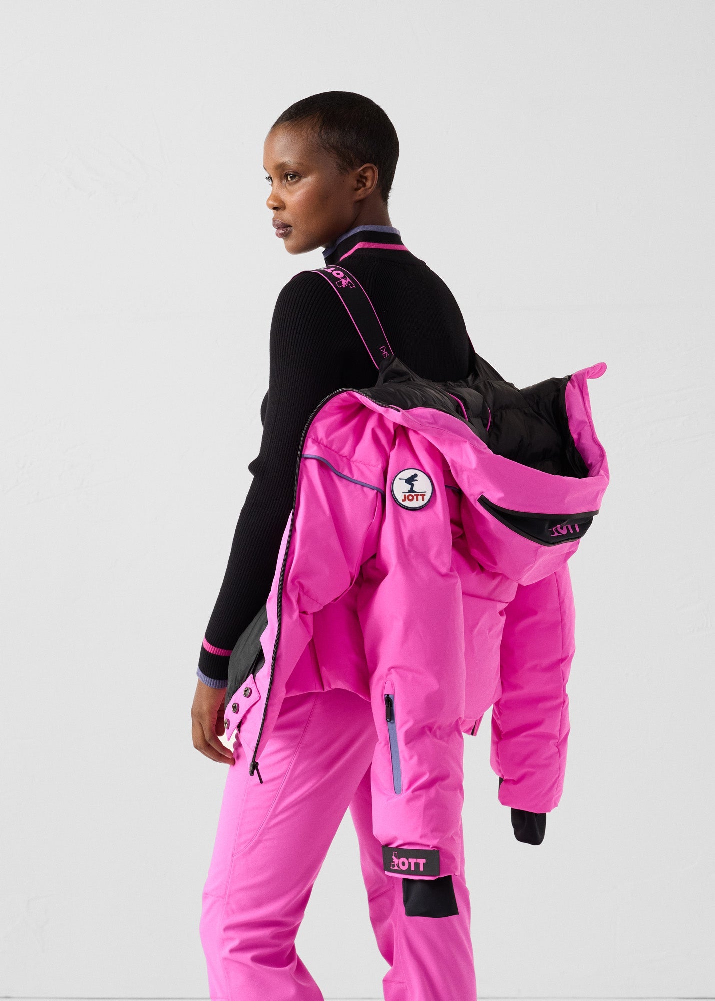 Doudoune ski Grand froid Rose électrique Soldanelle