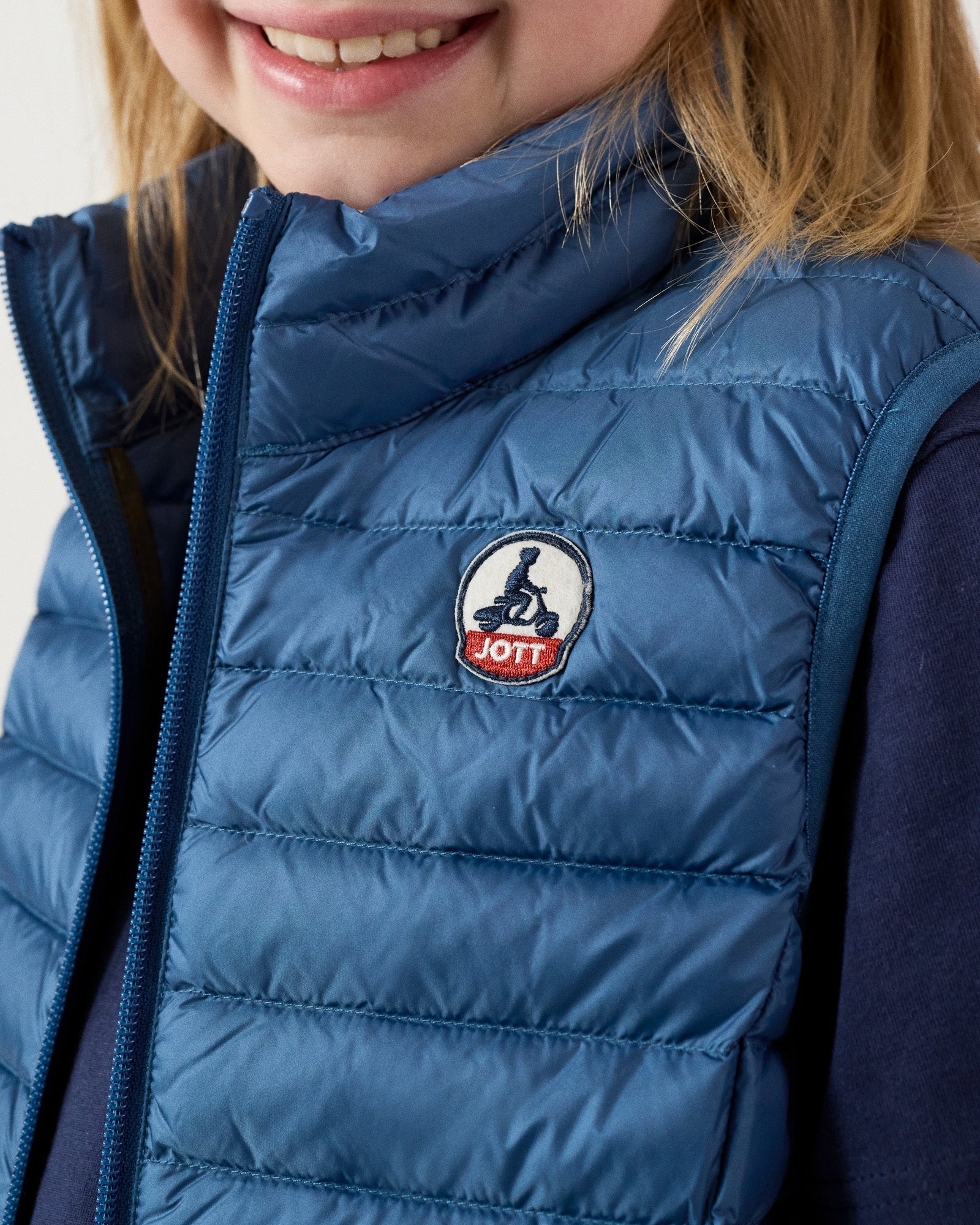 Doudoune sans manches enfant Bleu jeans Zoe