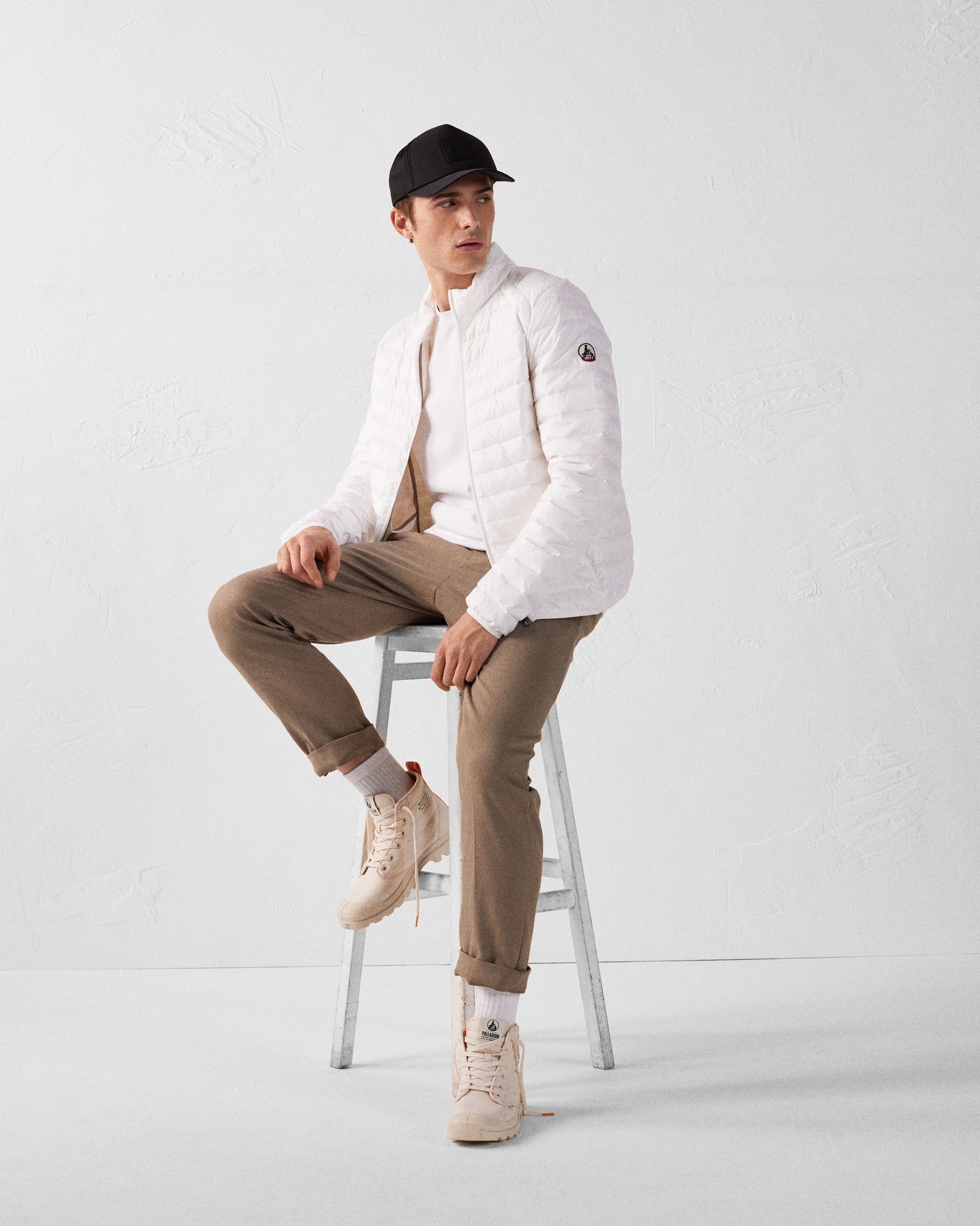 Doudoune légère Blanc Mat