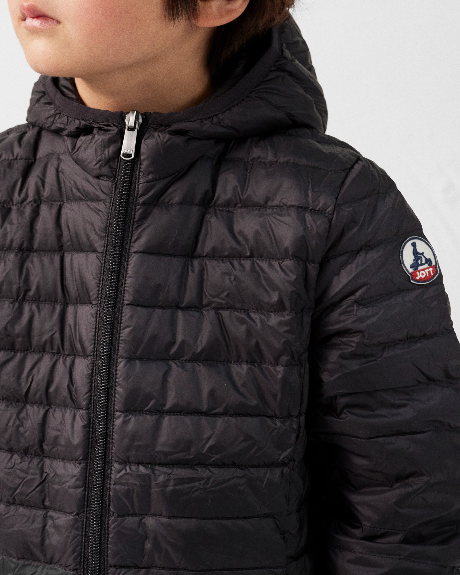 Doudoune légère à capuche enfant Noir Hugo