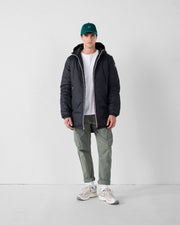 Doudoune longue réversible Noir/noir Assen