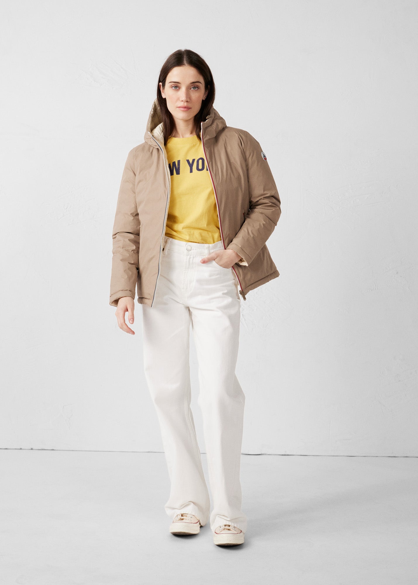 Doudoune réversible Sable fumé/Naturel Bergame