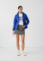 Doudoune légère à capuche Bleu cobalt Cloe