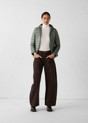 Doudoune légère à capuche Vert sauge Cloe