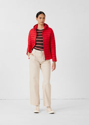 Doudoune légère à capuche Rouge carmin Cloe