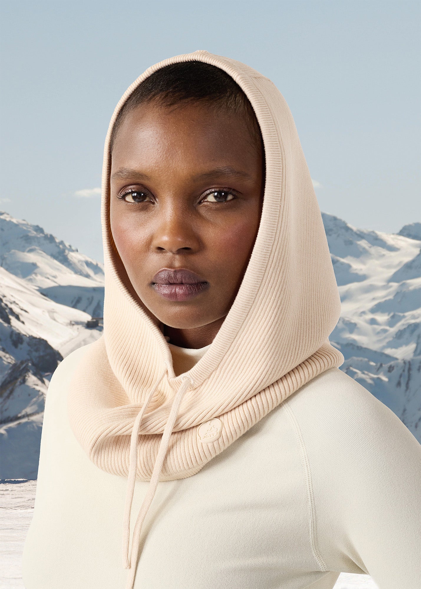 Cagoule en maille Vanille sucrée Combe