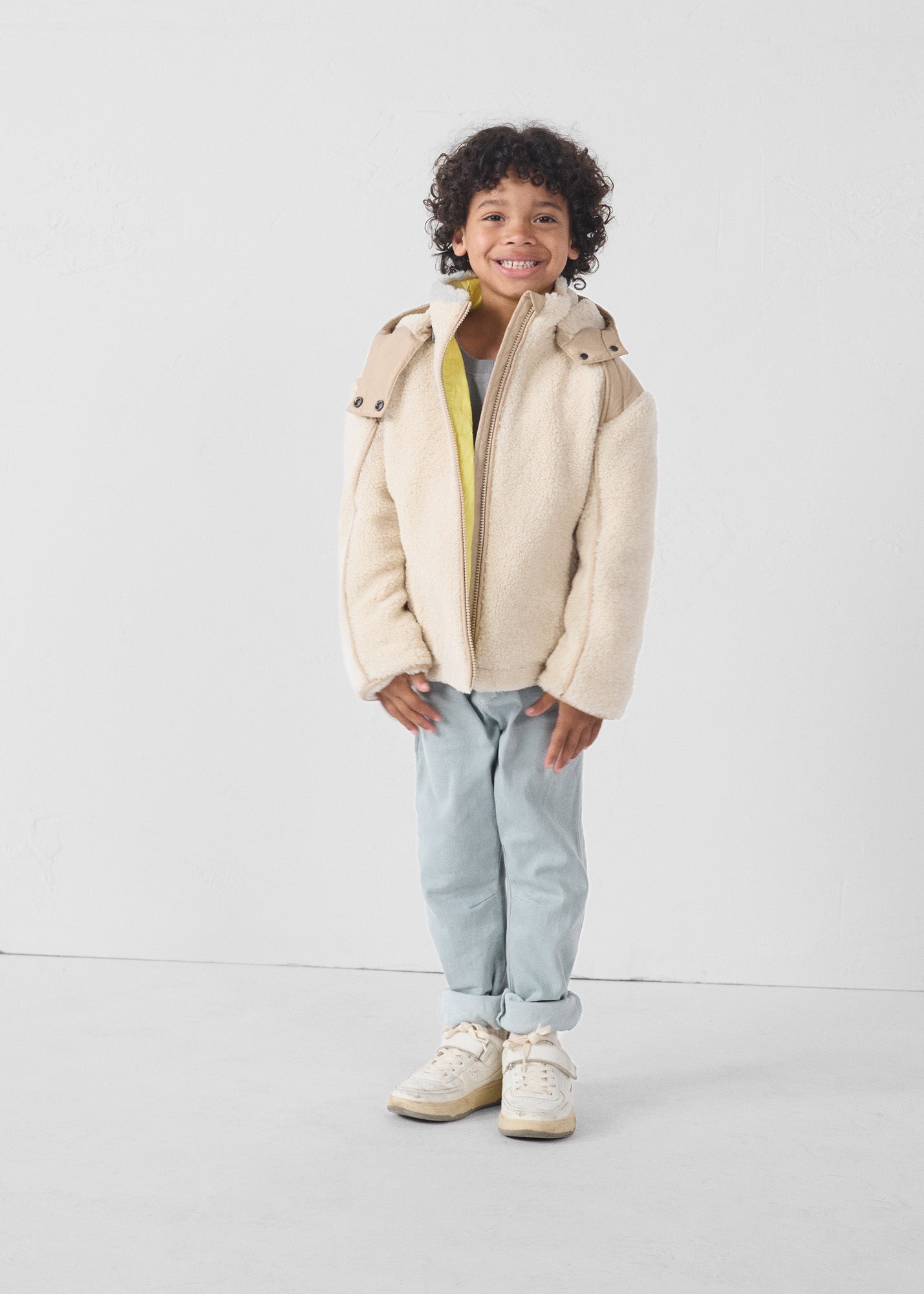 Doudoune enfant sherpa Naturel Gwen