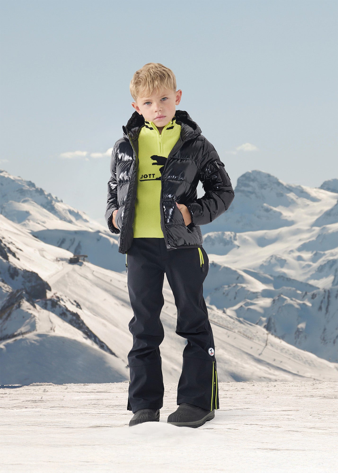 Doudoune enfant Grand Froid laquée Noir Kazan