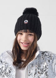 Bonnet à pompons Noir Langley