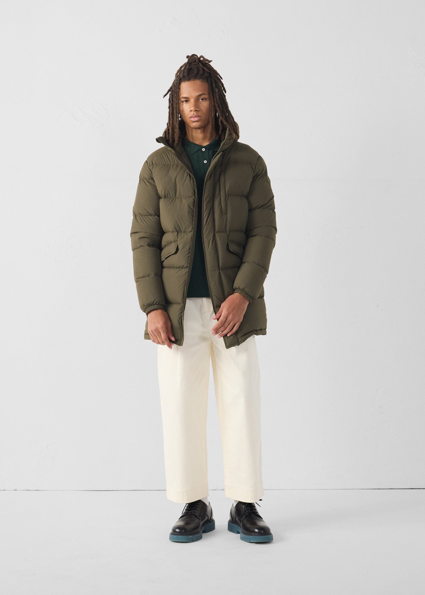 Doudoune Grand Froid stretch mi-longue Army Scott