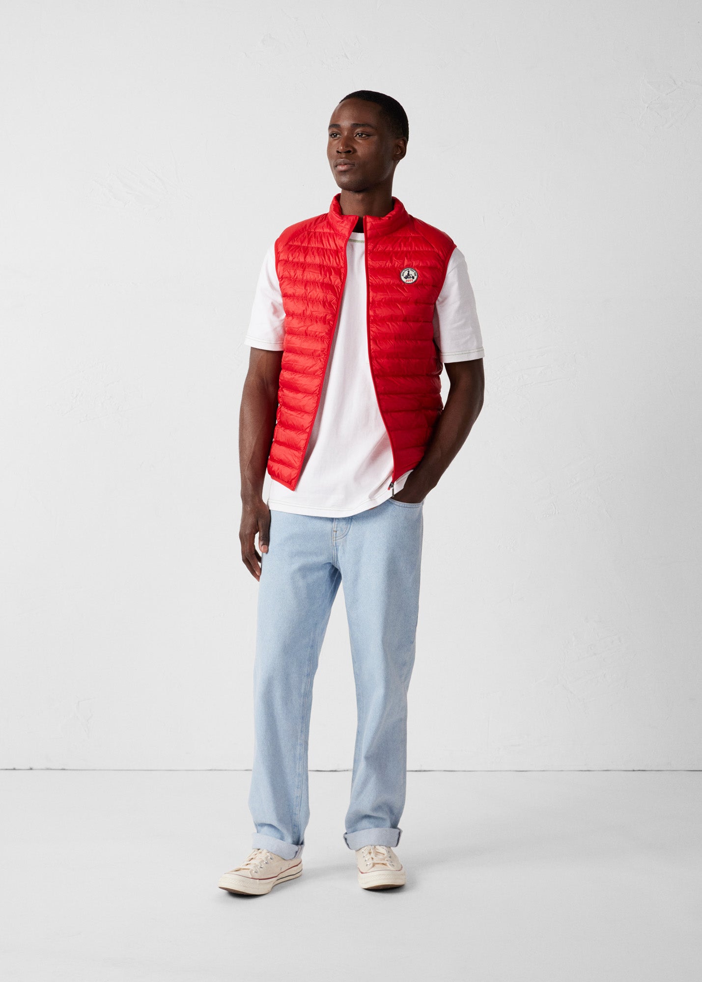 Doudoune sans manches Rouge carmin Tom