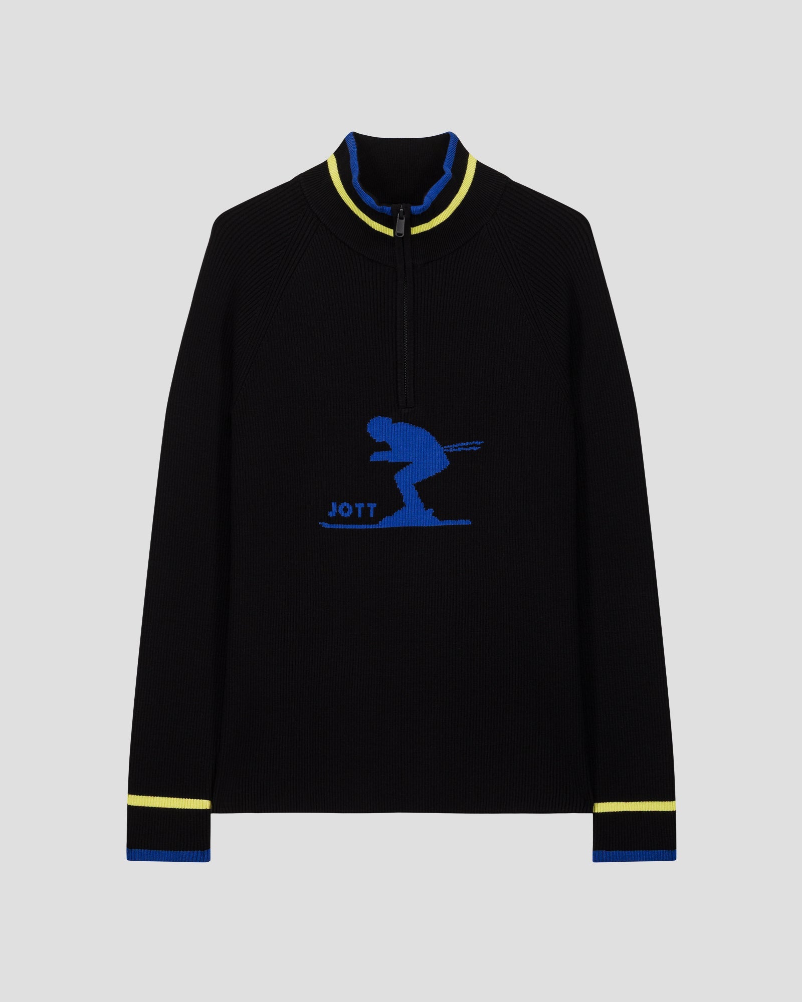 Pull côtelé col haut Noir Banet