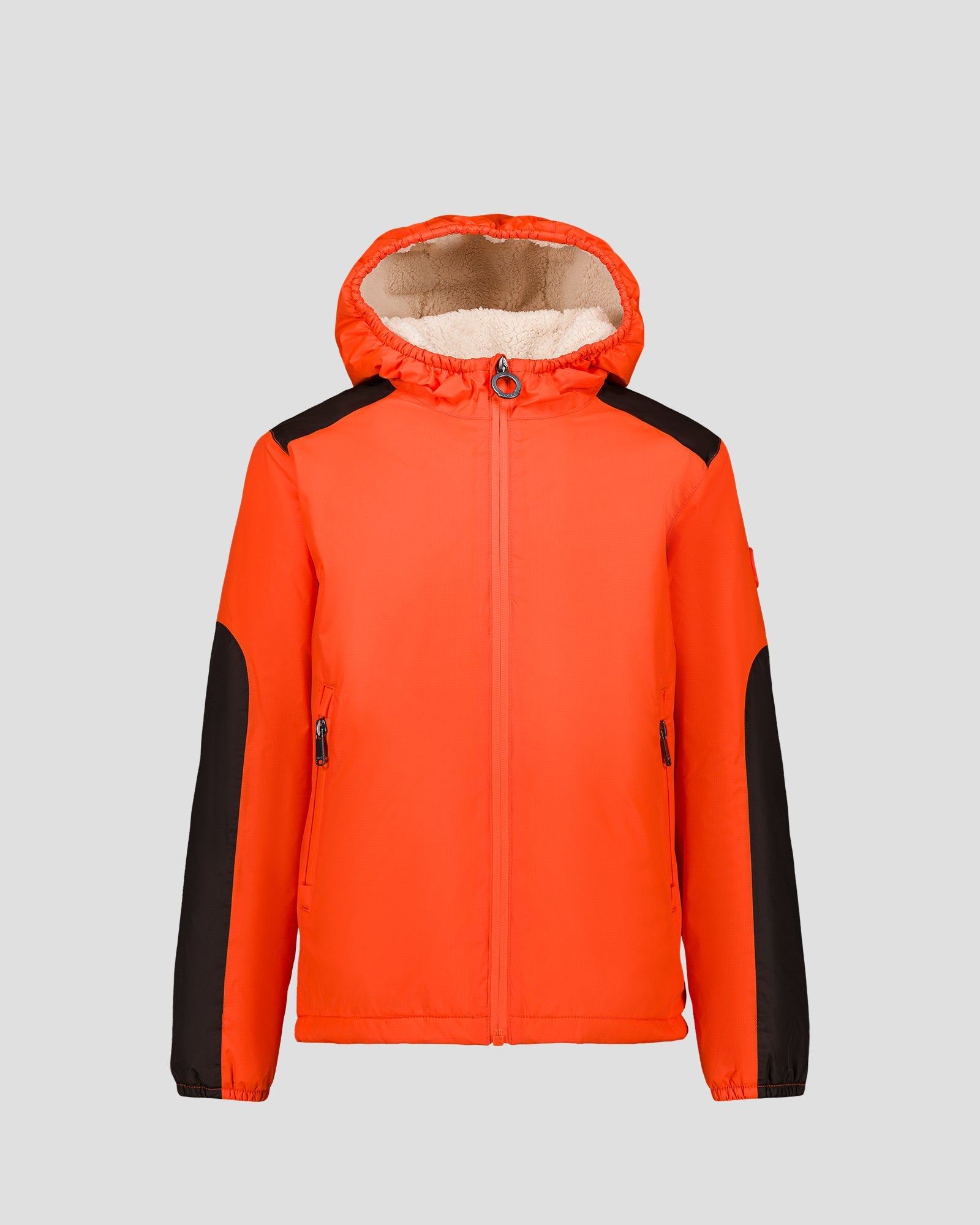 Imperméable enfant à capuche sherpa Rouge feu Lag sherpa