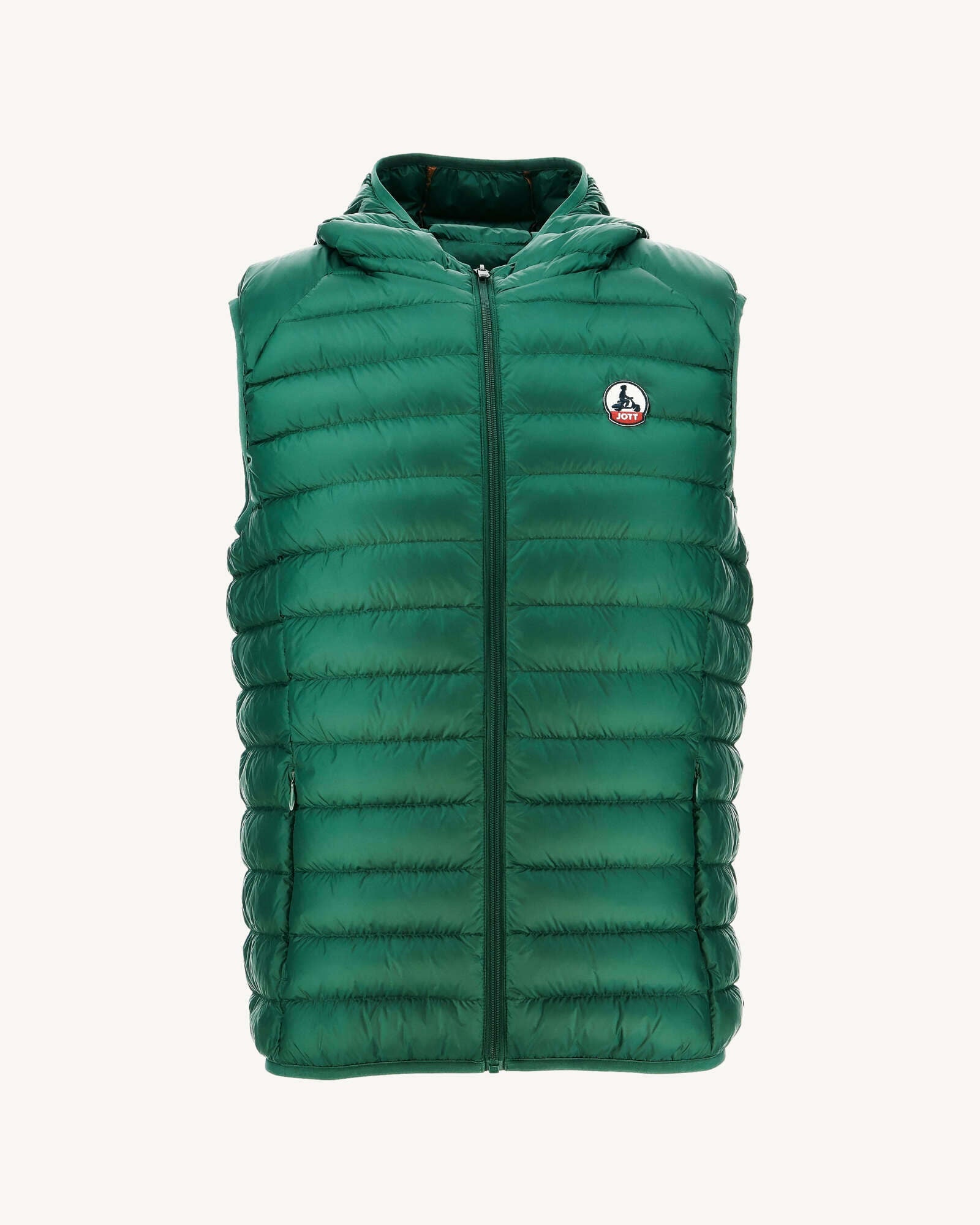 Doudoune sans manches à capuche Vert foncé Pat