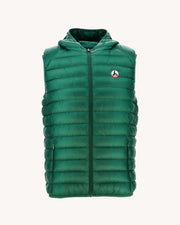 Doudoune sans manches à capuche Vert foncé Pat