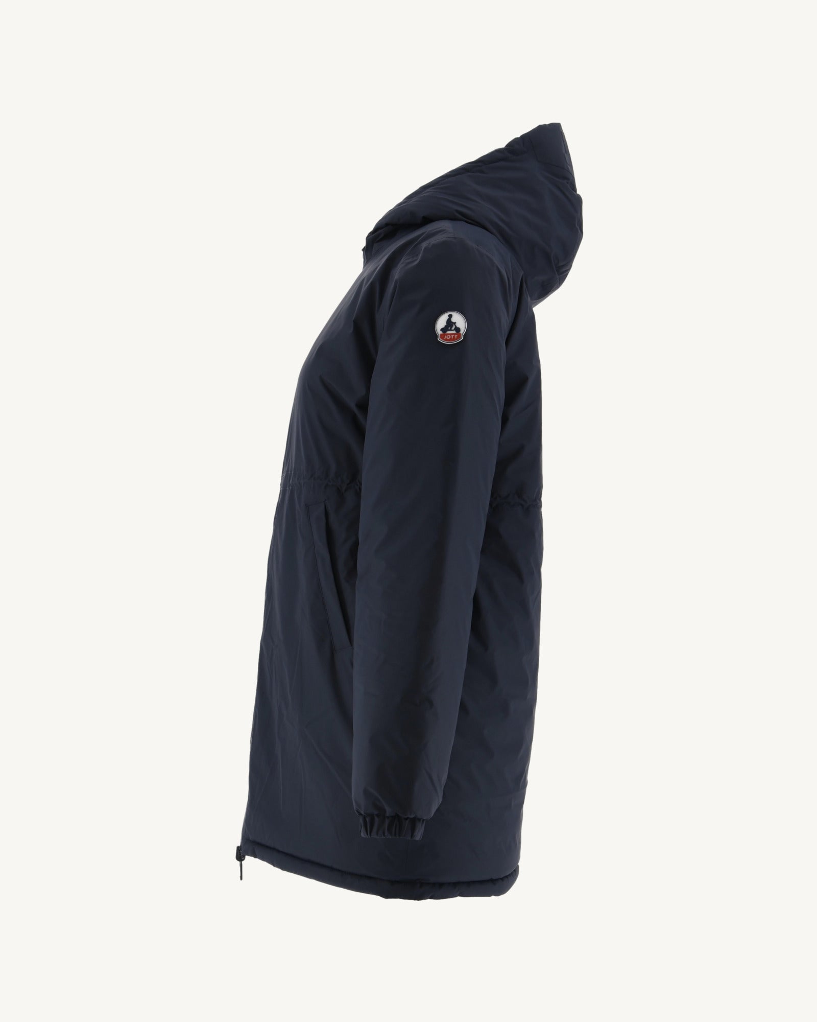 Doudoune longue réversible Marine/Blanc Roma