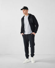 Pantalon de sport en coton Noir Achille