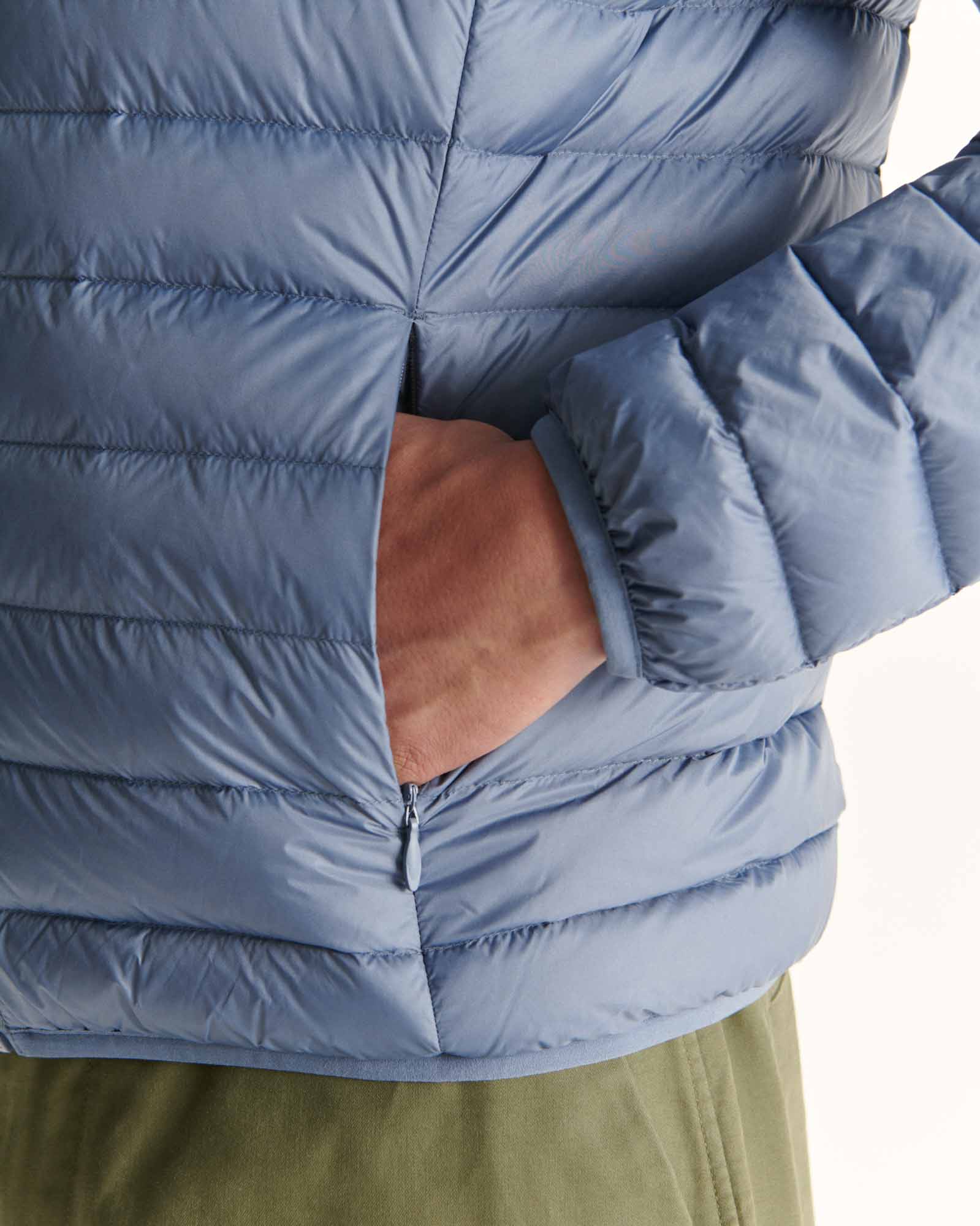 Doudoune légère à capuche Bleu délavé Nico