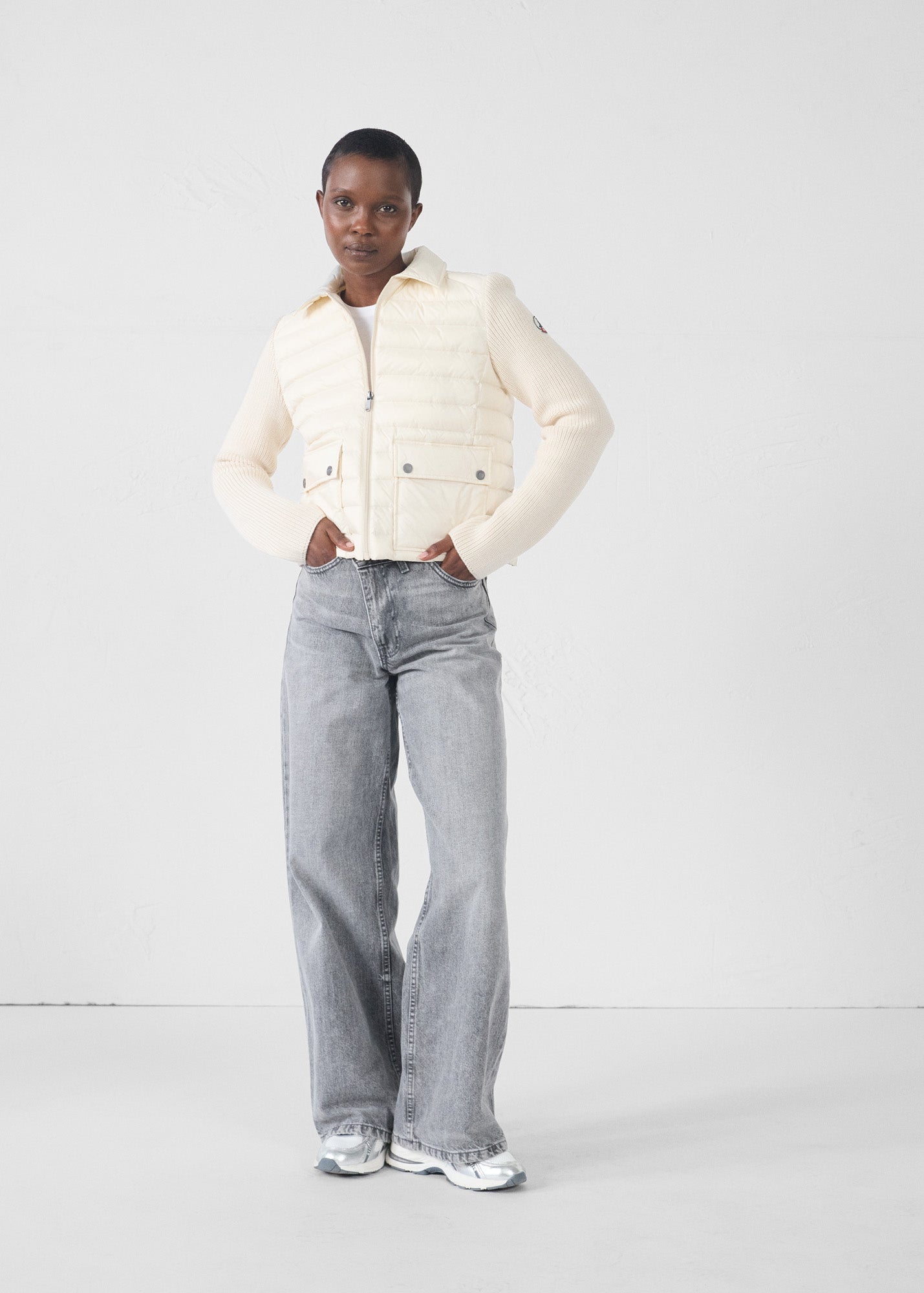 Doudoune bi-matière Naturel Calista