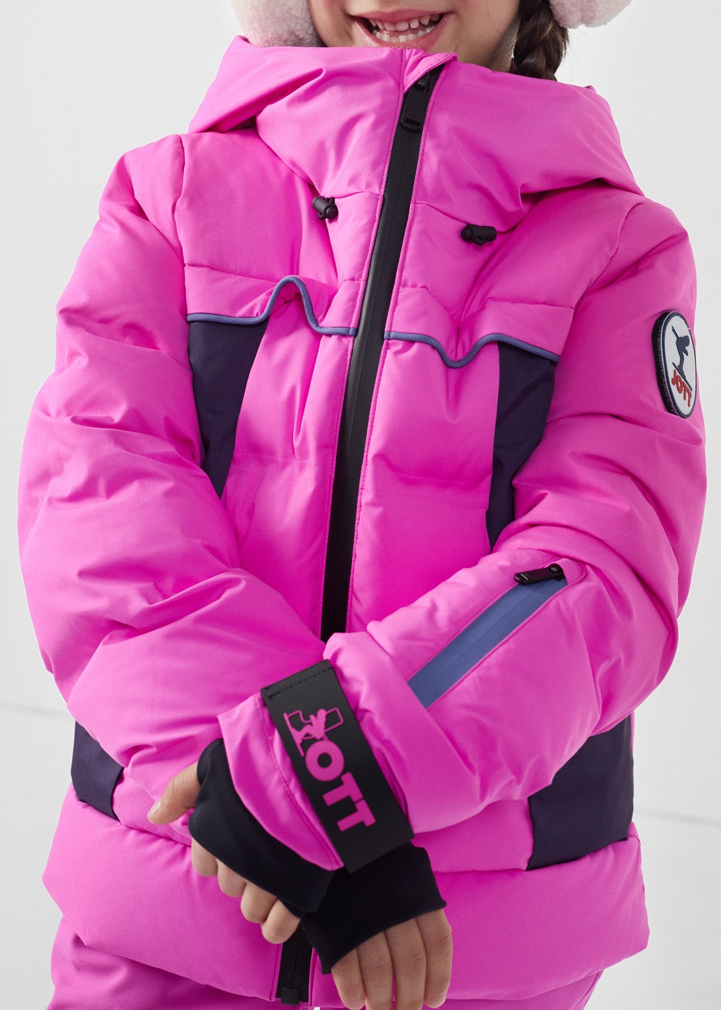 Doudoune ski enfant Grand froid Rose électrique Cembros
