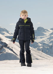 Doudoune ski enfant Grand froid Noir Cembros