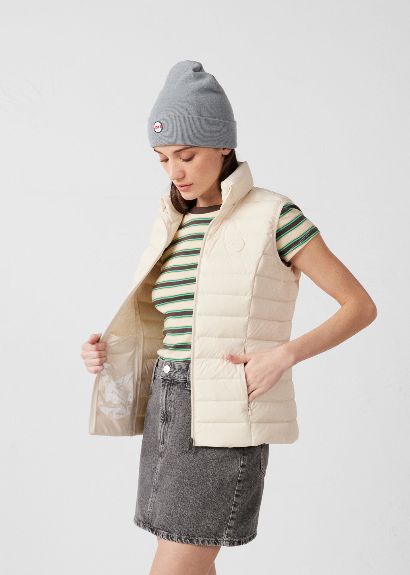 Doudoune sans manches stretch Naturel Grenada