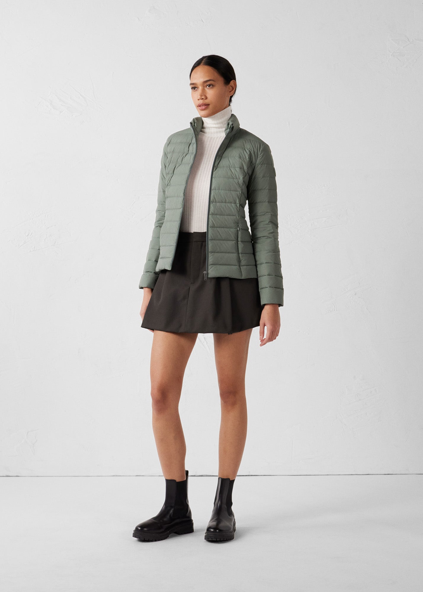 Doudoune stretch légère Vert sauge Maia