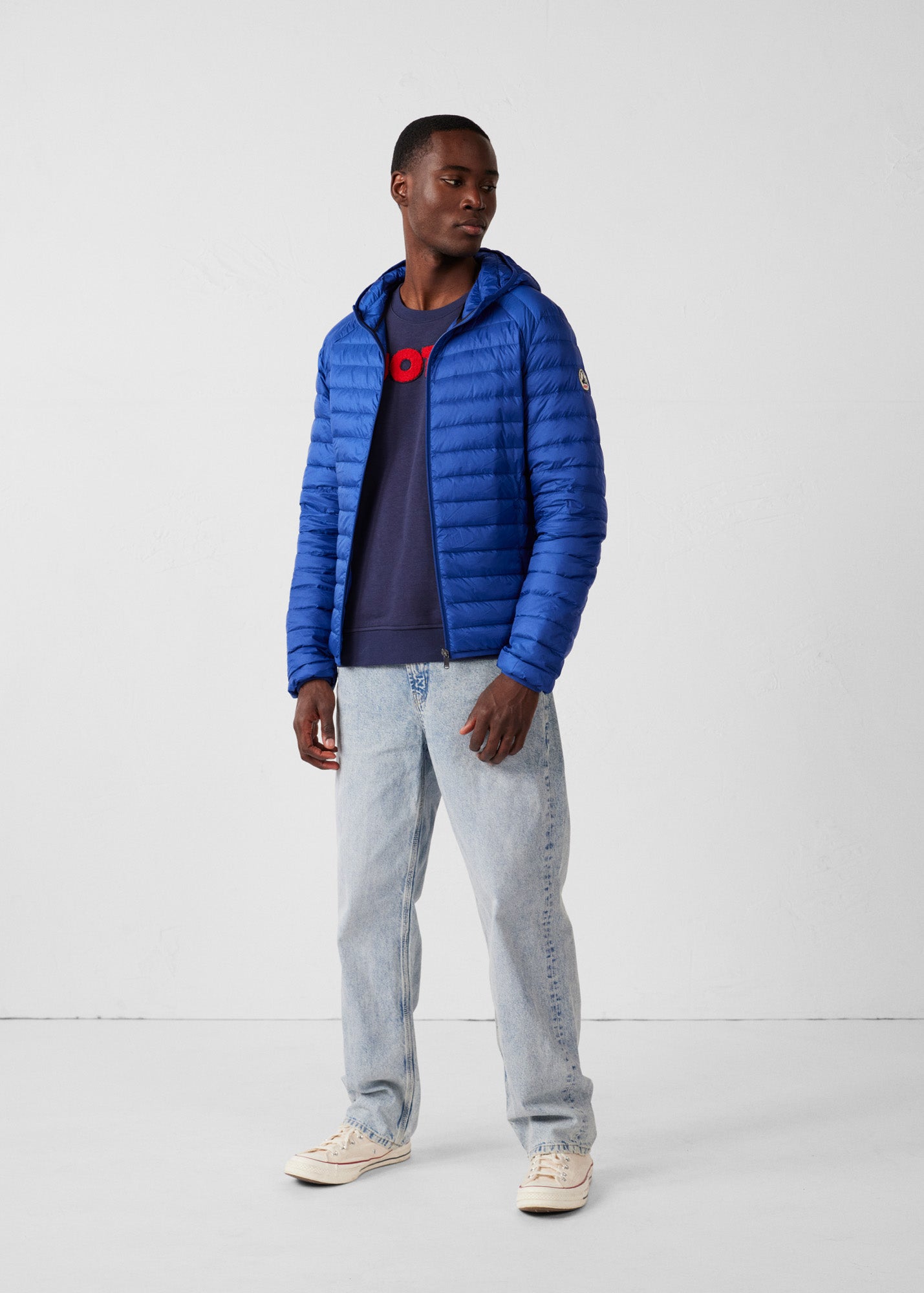 Doudoune légère à capuche Bleu cobalt Nico