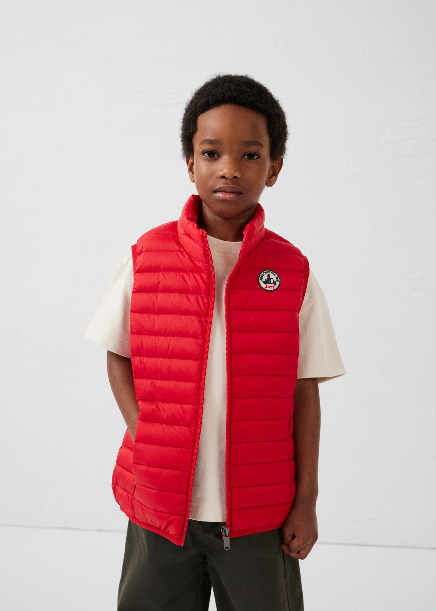 Doudoune sans manches enfant Rouge carmin Zoe