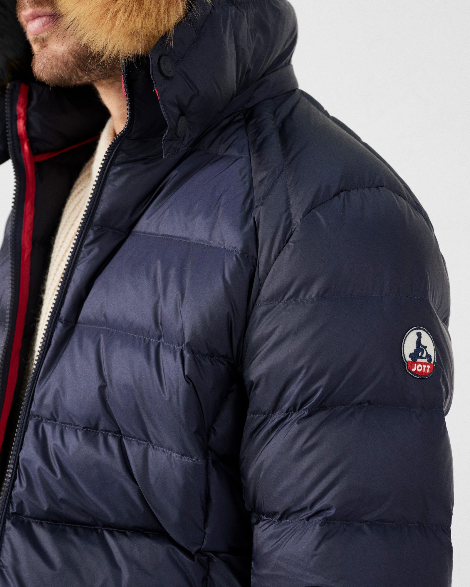 Doudoune à capuche Grand Froid Marine Prestige