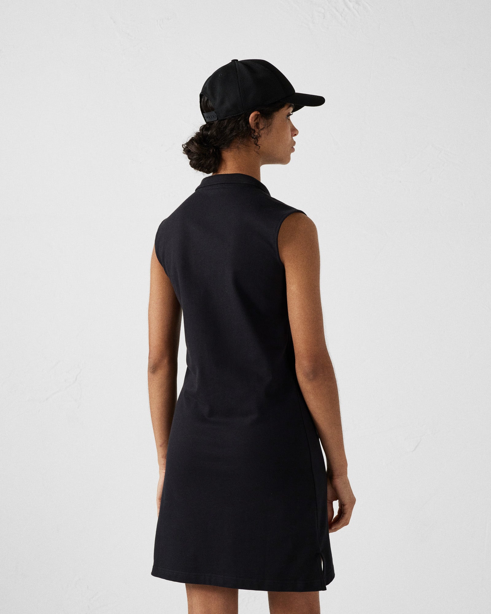 Robe polo sans manches Noir Tanger