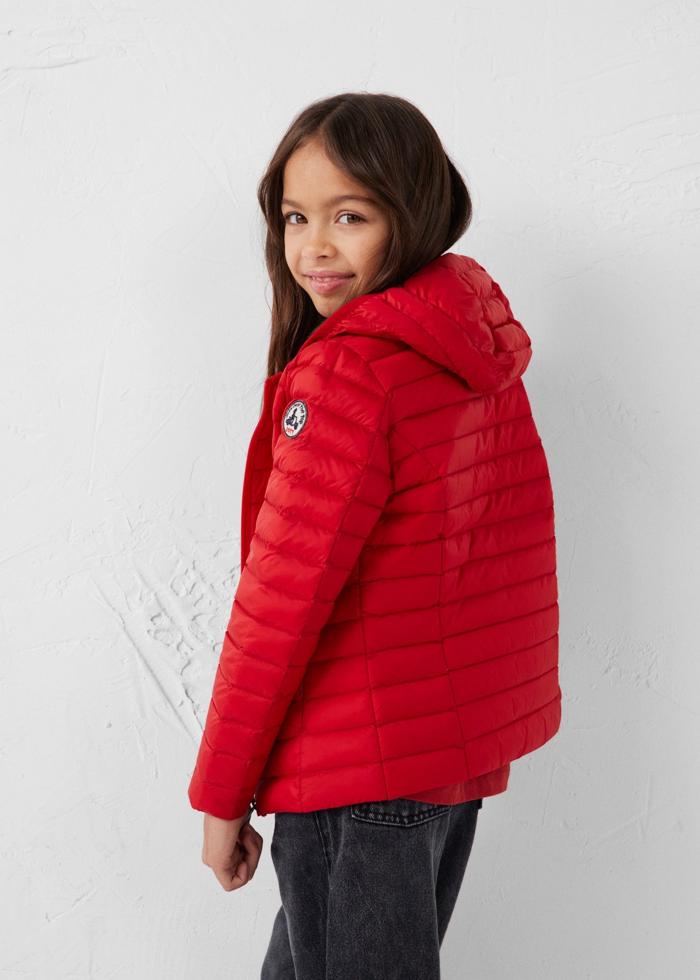 Doudoune légère à capuche enfant Rouge carmin Carla