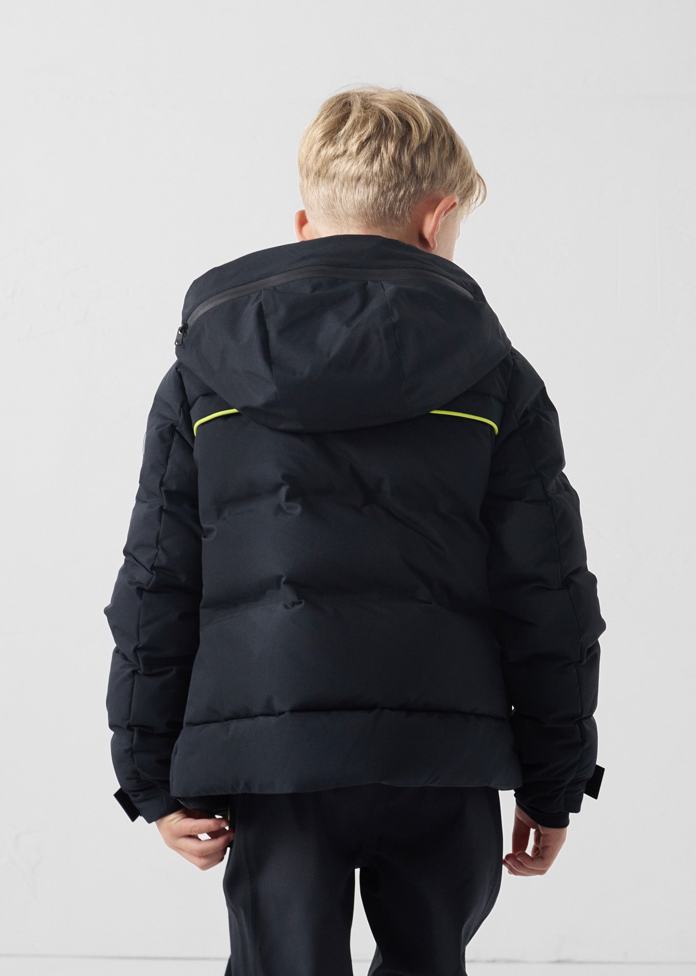 Doudoune ski enfant Grand froid Noir Cembros