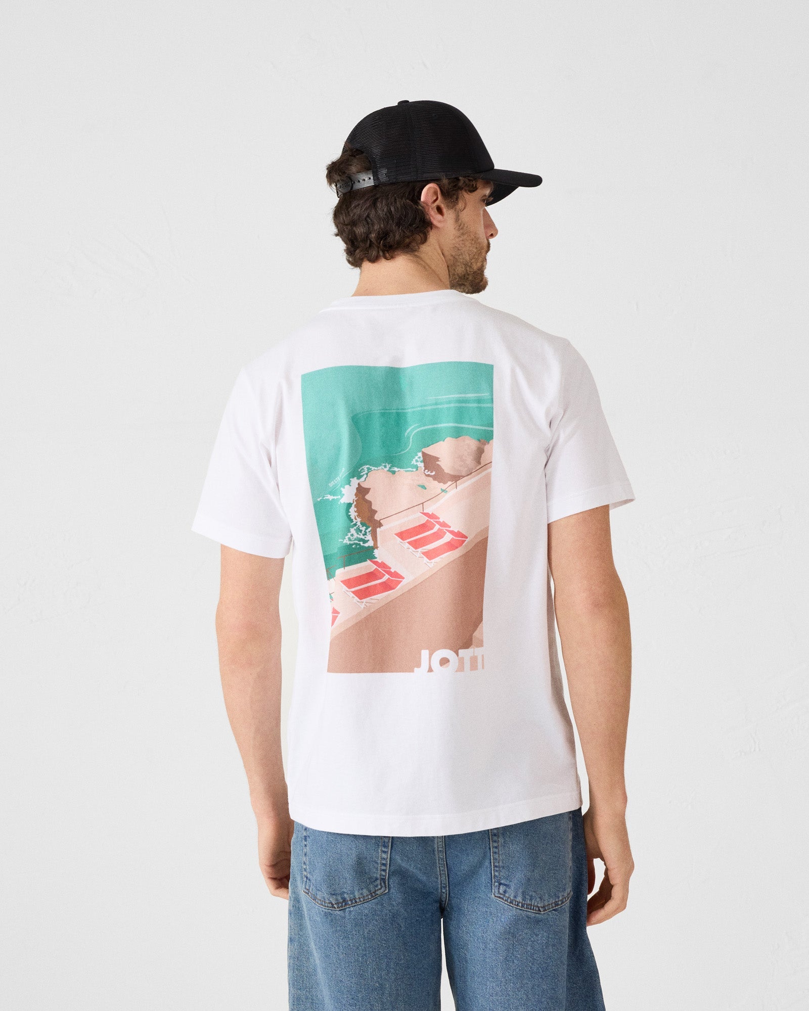 T-shirt col rond en coton Blanc Espar