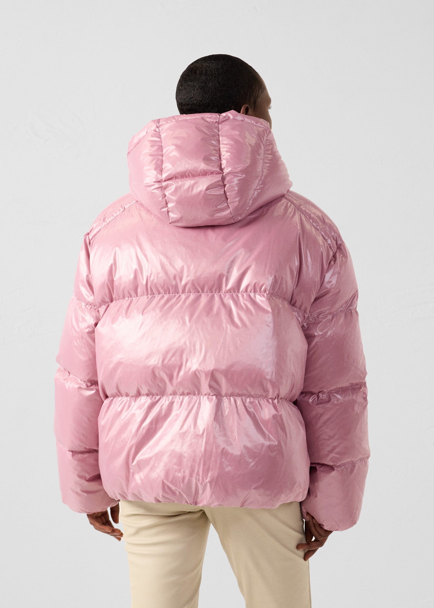 Doudoune Grand Froid puffer Rose antique Quinn shiny