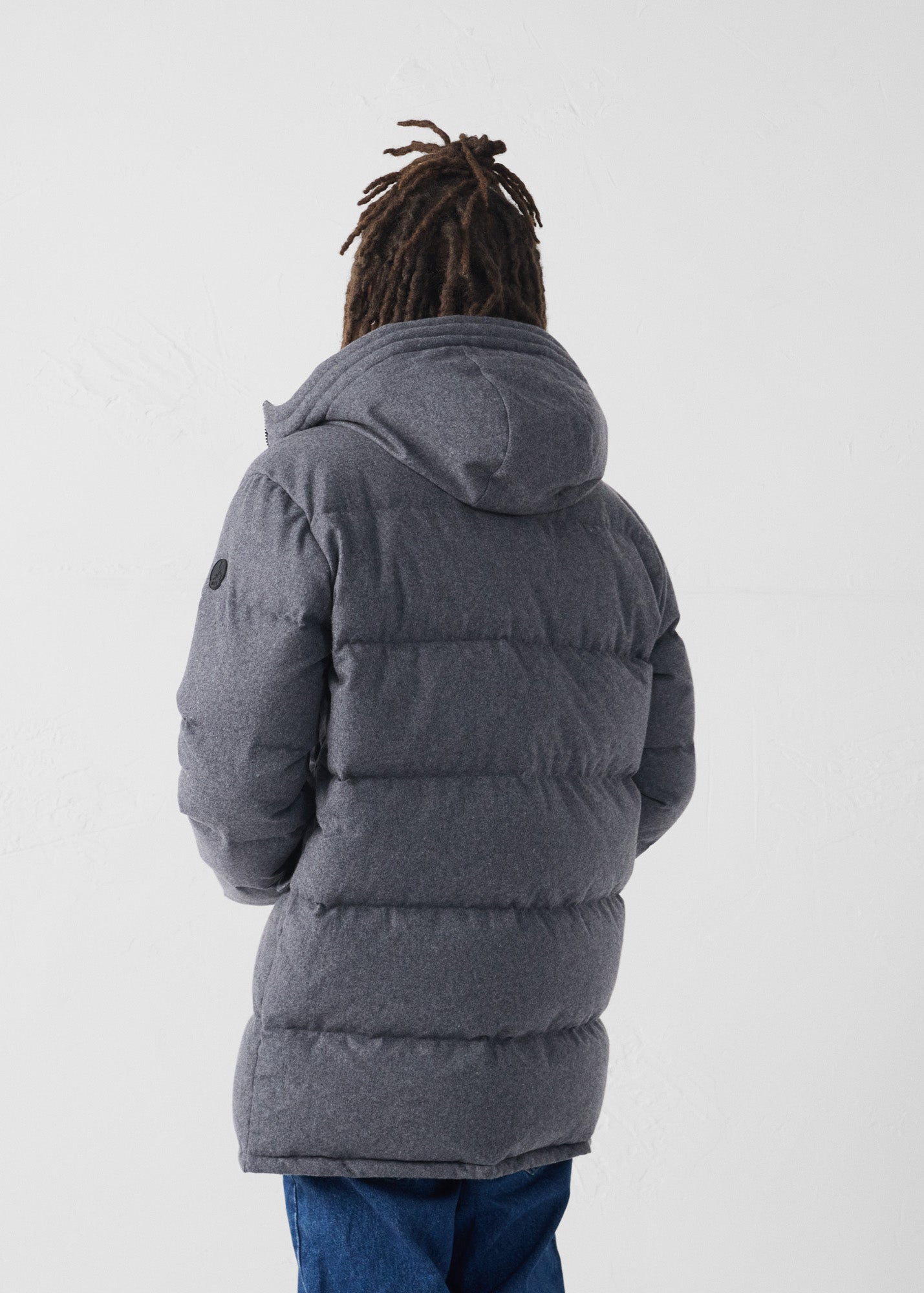 Doudoune mi-longue Gris chiné foncé Scotty