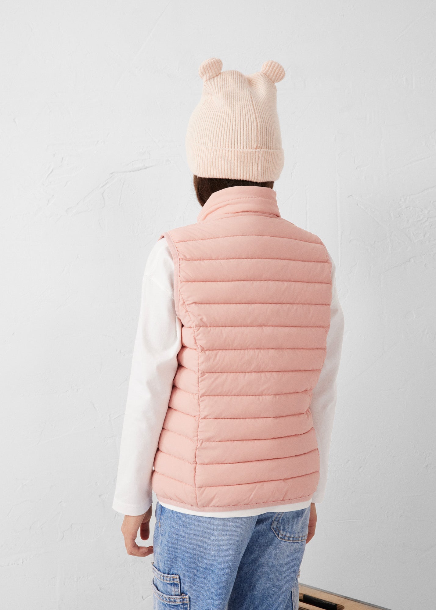 Doudoune enfant sans manches stretch Sable rose Soan