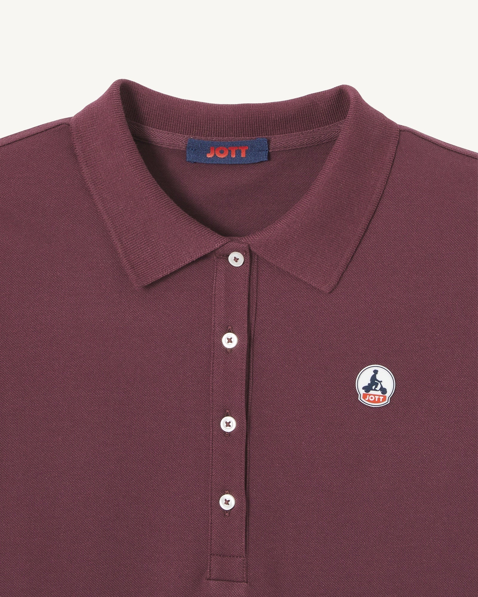 Polo en coton biologique Aubergine Franca