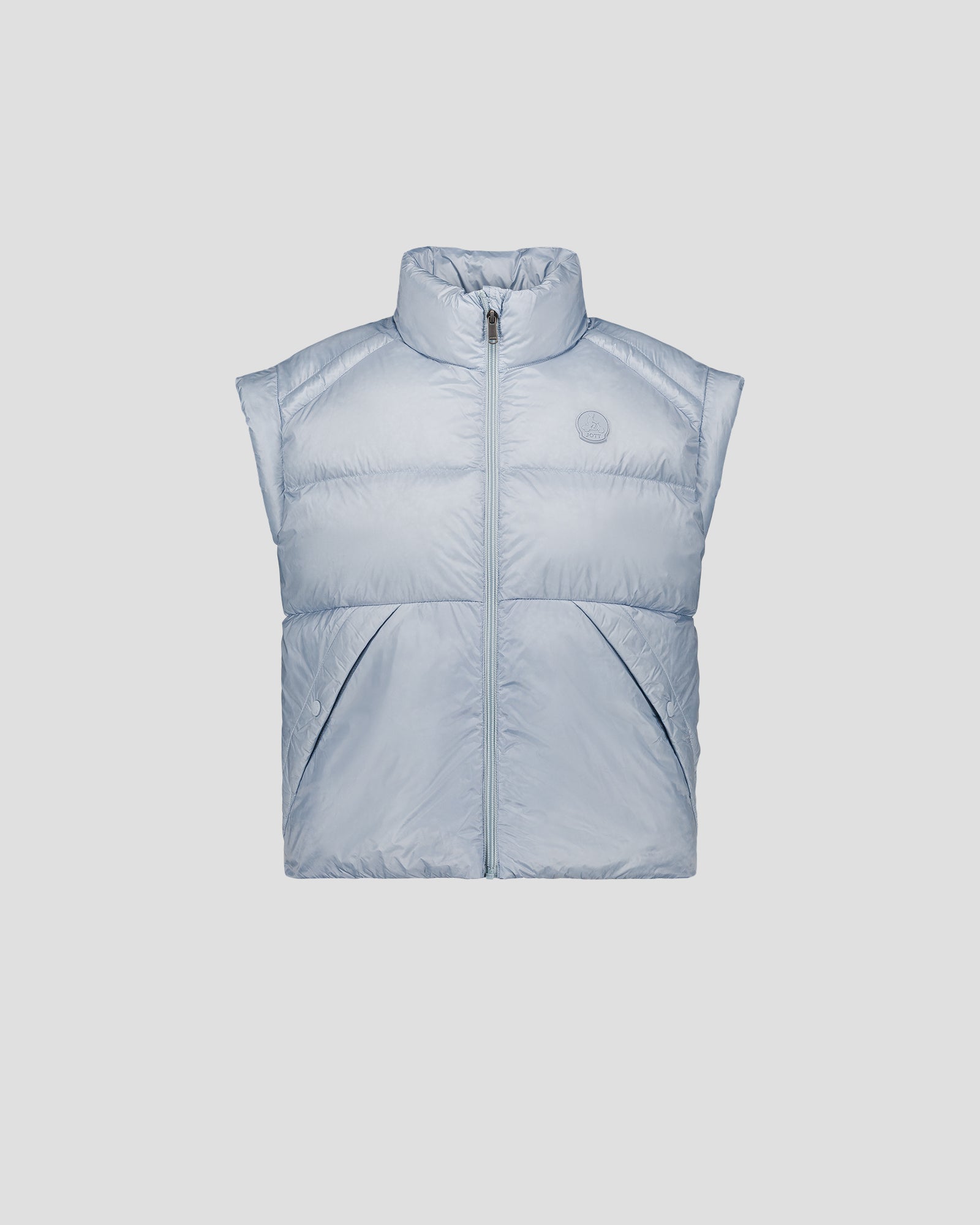 Doudoune courte oversize sans manches Cendre marine Lyna