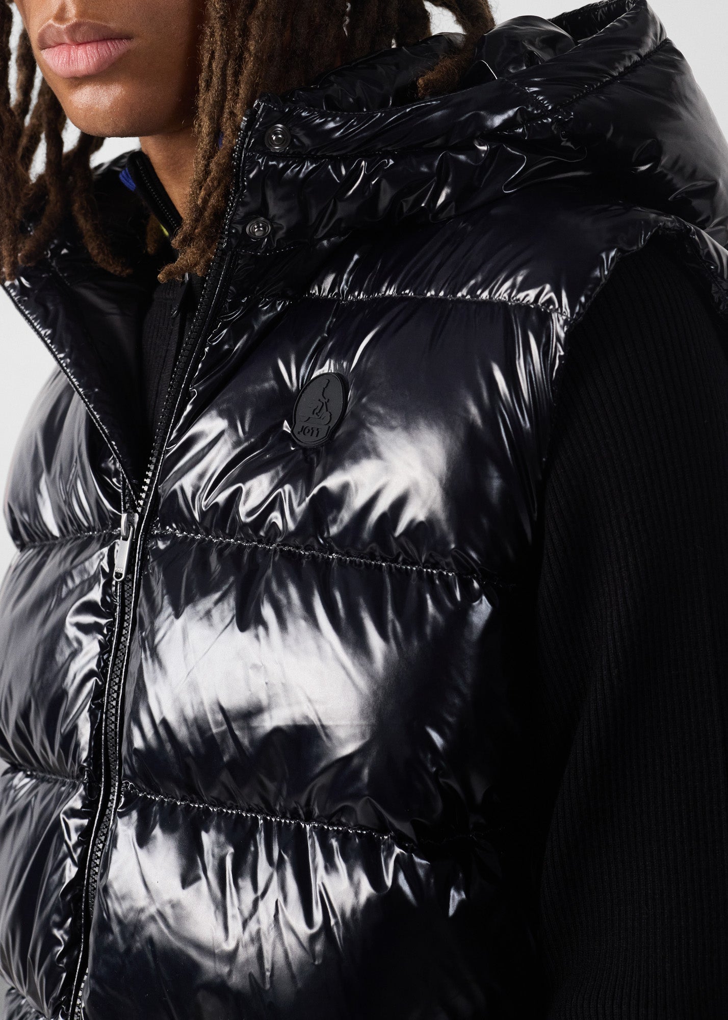 Doudoune laquée sans manches Grand Froid Noir Clappe