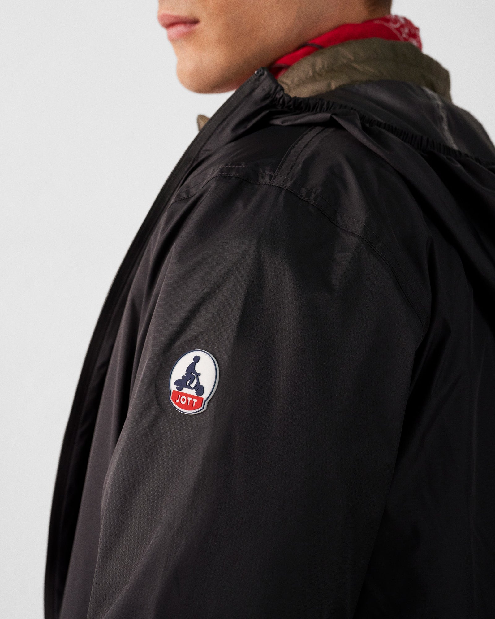 Imperméable long à capuche paquetable Noir Oban