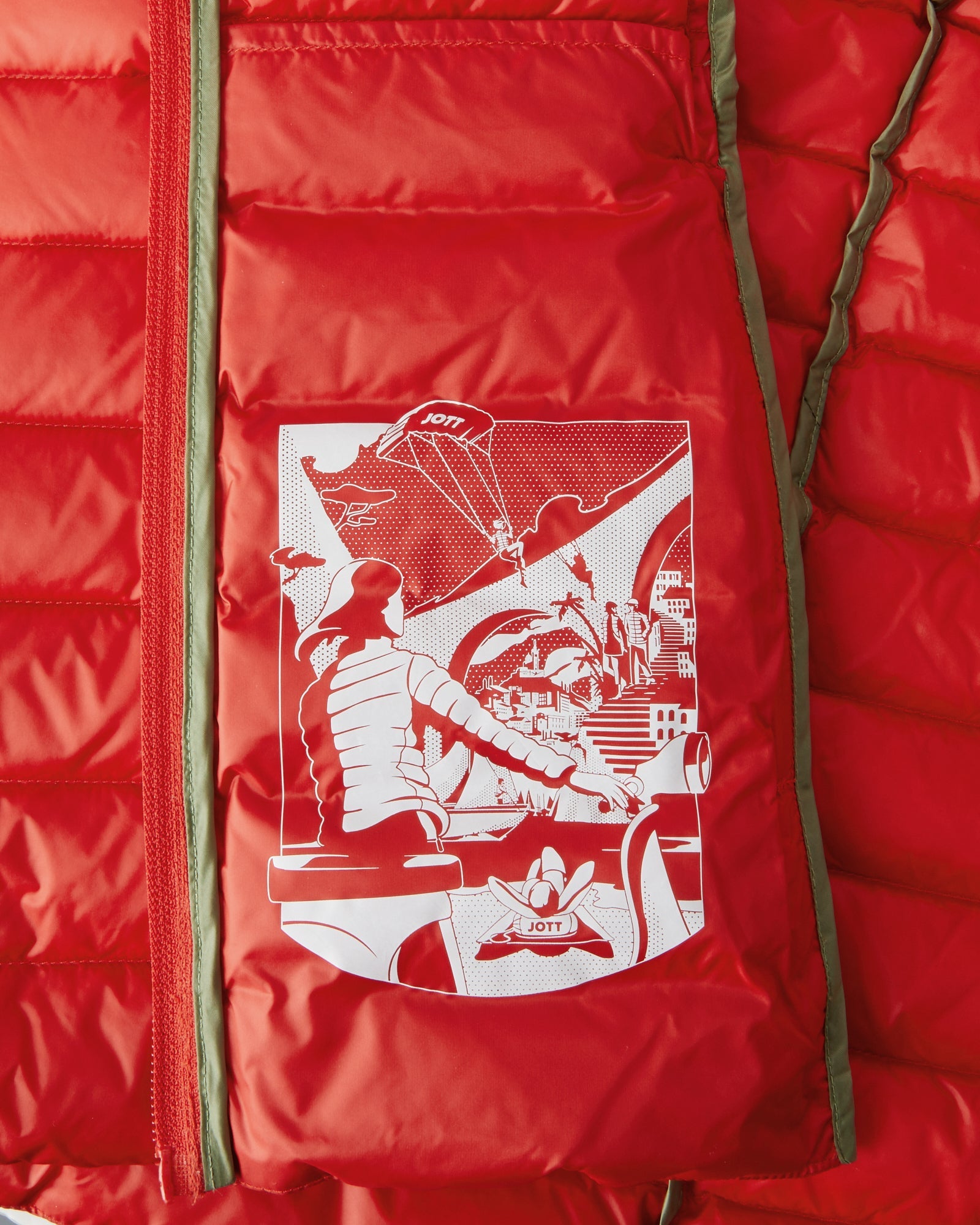 Doudoune légère à capuche Rouge vif Nico