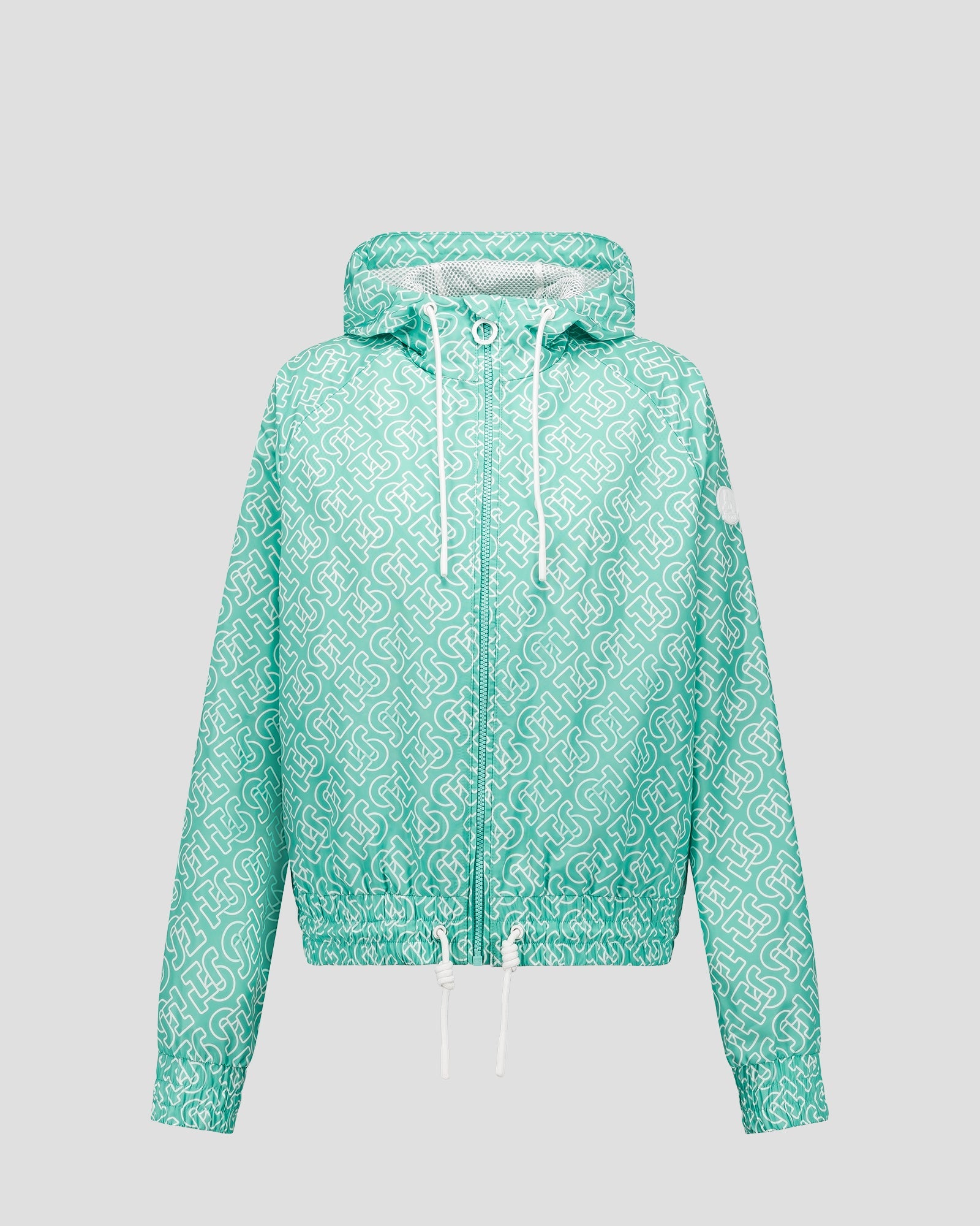 Blouson coupe-vent léger à capuche Mono lagon Alize monogram