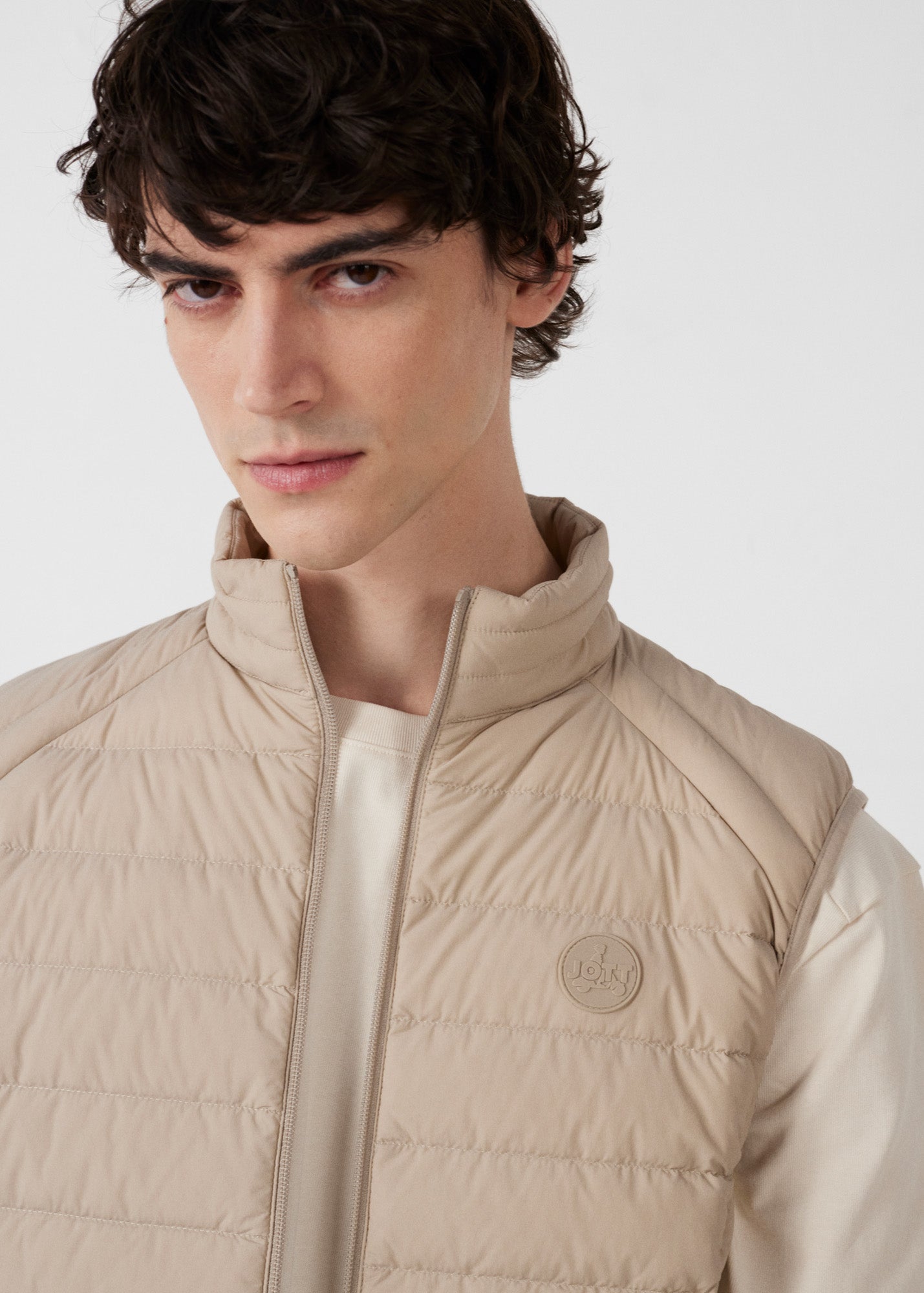 Doudoune sans manches stretch Beige Arafo