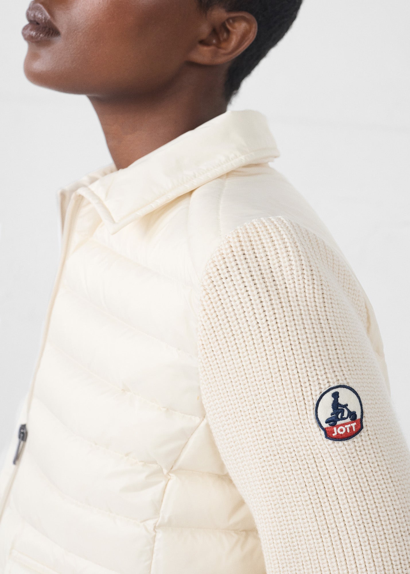 Doudoune bi-matière Naturel Calista